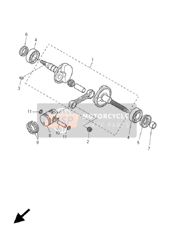 Yamaha CS50RR-LC JOG 2007 Crankshaft & Piston for a 2007 Yamaha CS50RR-LC JOG